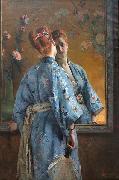 Alfred Stevens The Japanese Parisian. Germany oil painting artist